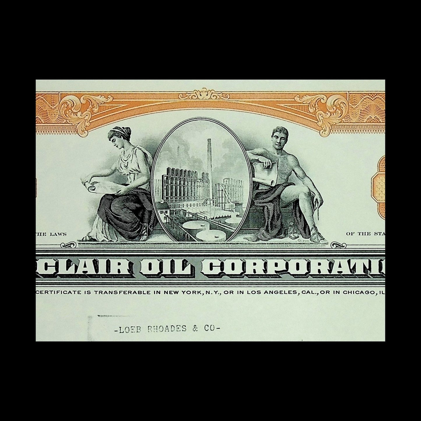 Sinclair Oil Corporation (Wyoming) Stock Certificate from 1960s