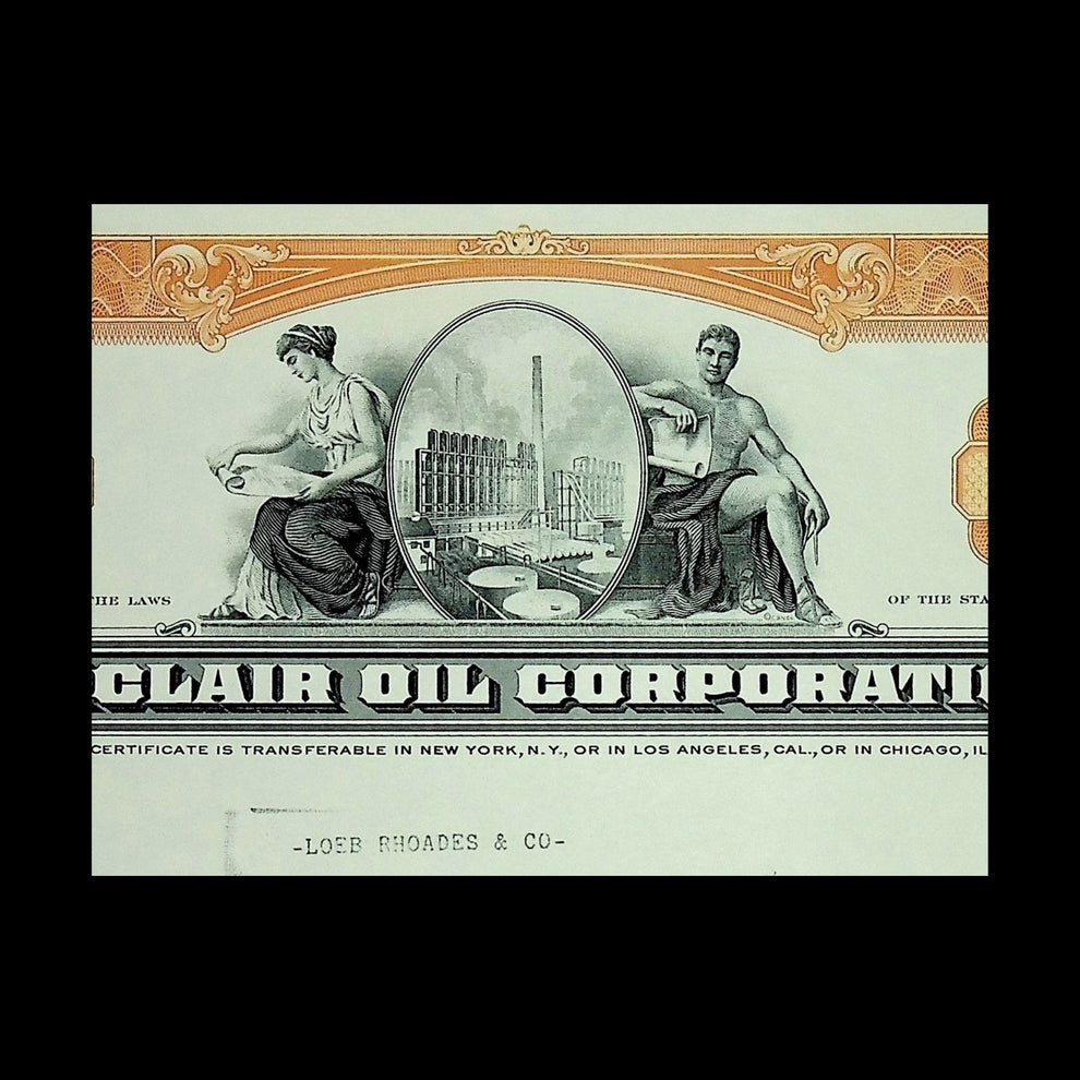 Sinclair Oil Corporation Stock Certificate from 1960s – Ticker History