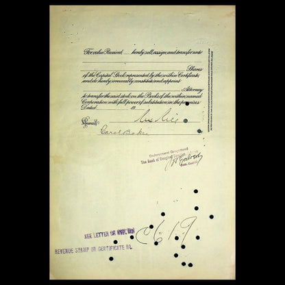 Jerome Verde (Arizona) Development Company Stock Certificate from 1920s