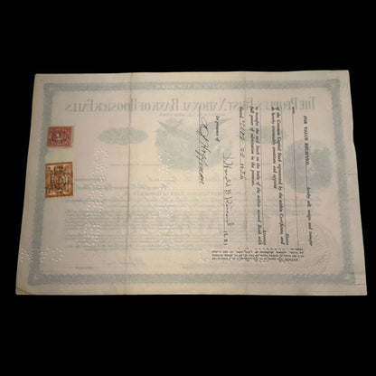 The People's First National Bank of Hoosick Falls (New York) Stock Certificate from 1953