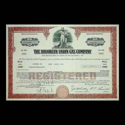 Brooklyn Union Gas Company now NationalGrid NYC Bond Certificates from 1970s