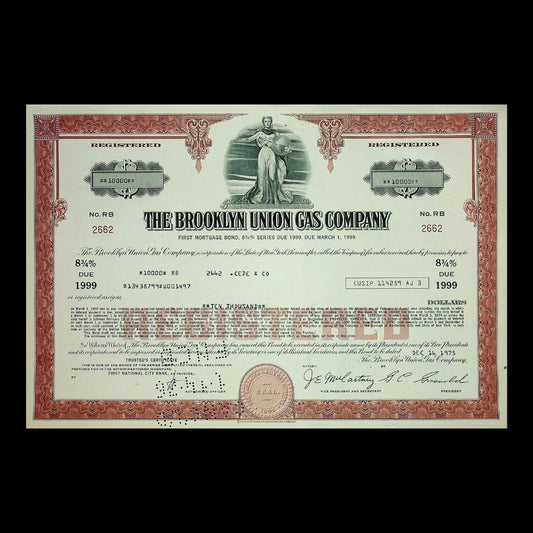Brooklyn Union Gas Company now NationalGrid NYC Bond Certificates from 1970s