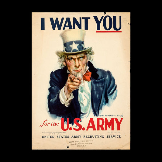 "I Want You For The U.S. Army" Blank Replica Postcard