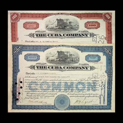 The Cuba Company Stock Certificate from 1920s