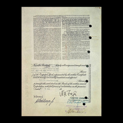 California Pacific Trading Corporation Stock Certificate from 1920s