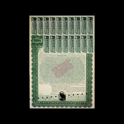 芝加哥和奥尔顿铁路公司 1899 年发行的 1,000 美元黄金债券