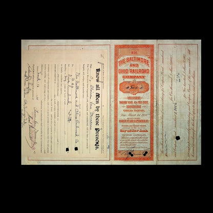 Baltimore & Ohio Railroad Gold Bond Certificates - 3x Combo Pack from 1913 - 1925