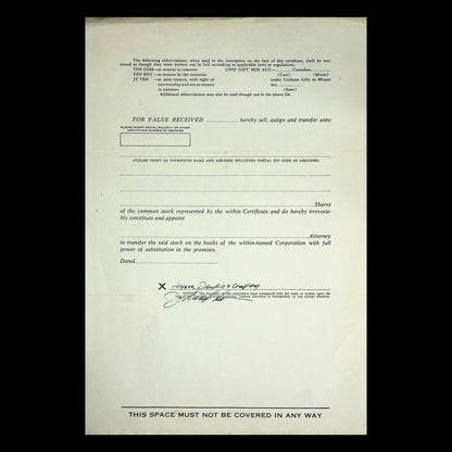 Pied Piper Yacht Charters Corporation Stock Certificate
