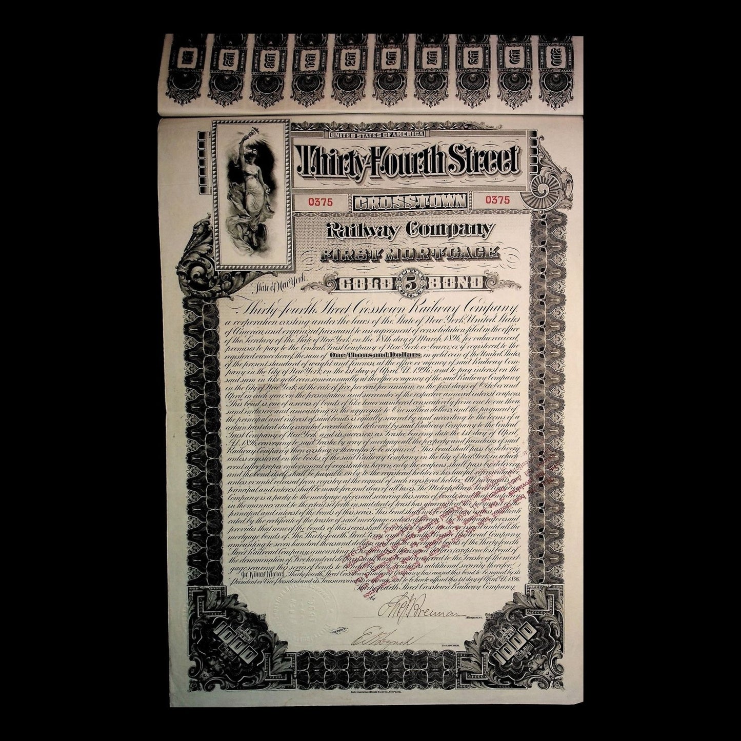Ninety-Fourth Street Railway Company Stock Certificate