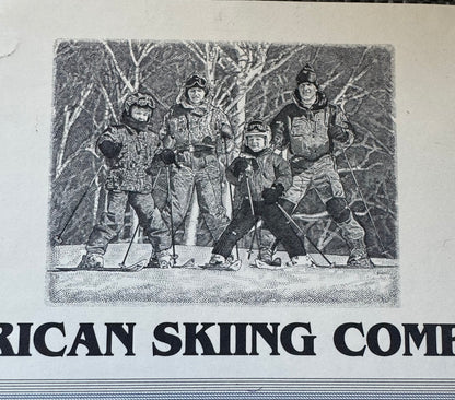 American Skiing Company Stock Certificate (feat photo of Skiers)