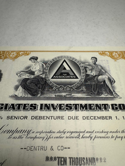 Associates Investment Company (now CitiBank) Bond Certificate