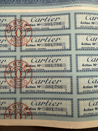 Cartier (Jeweler) 1943 Bond Certificate