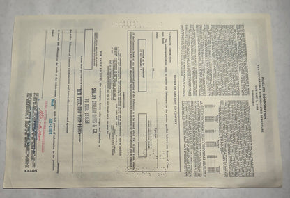 Fidelity Corporation Bond Certificate