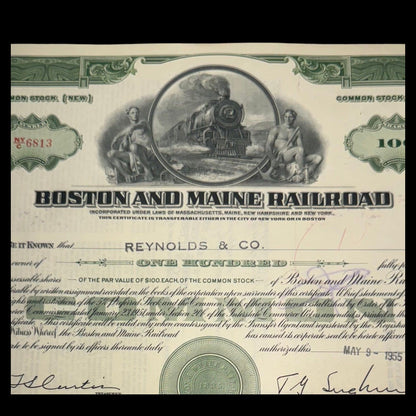Boston and Maine Railroad Stock Certificate