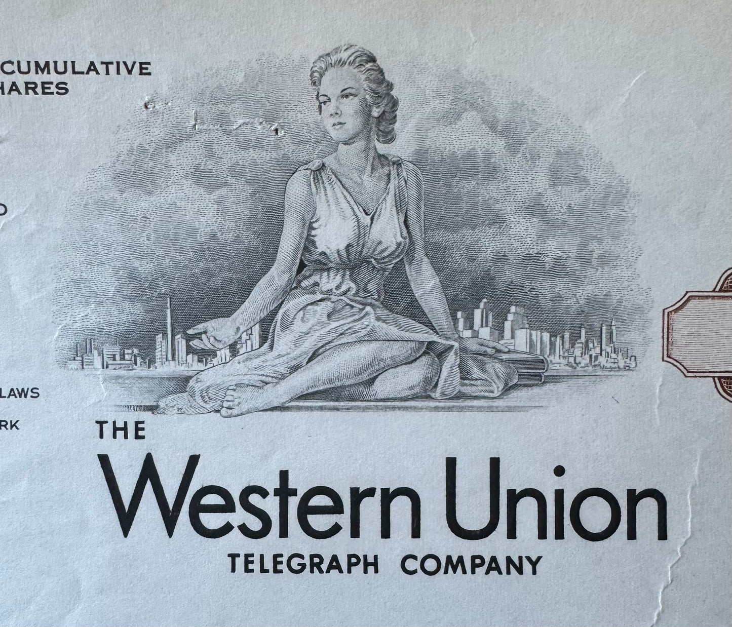 Western Union Stock Certificate