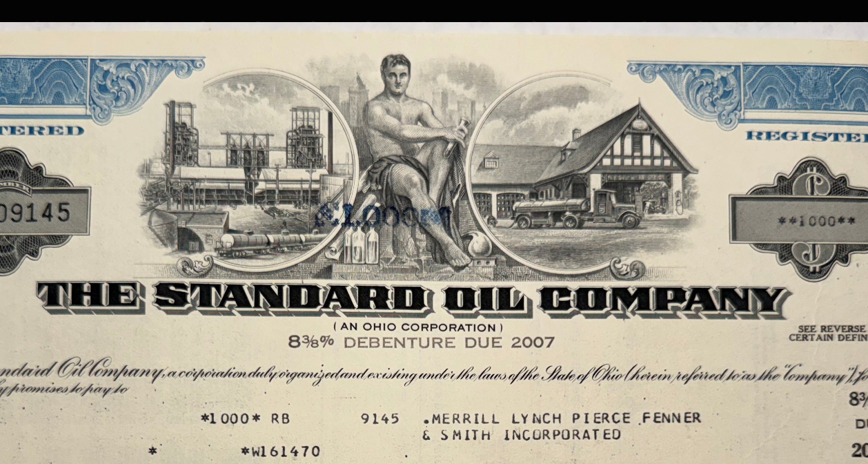 The Standard Oil Company (Ohio) Bond Certificate