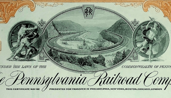 The Pennsylvania Railroad Company Stock Certificate