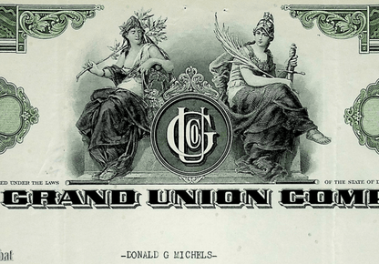 The Grand Union Supermarket (now Tops Friendly Market) Company Stock Certificate