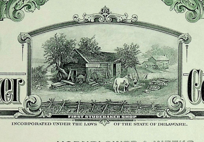 The Studebaker Corporation Stock Certificate from 1940/50s