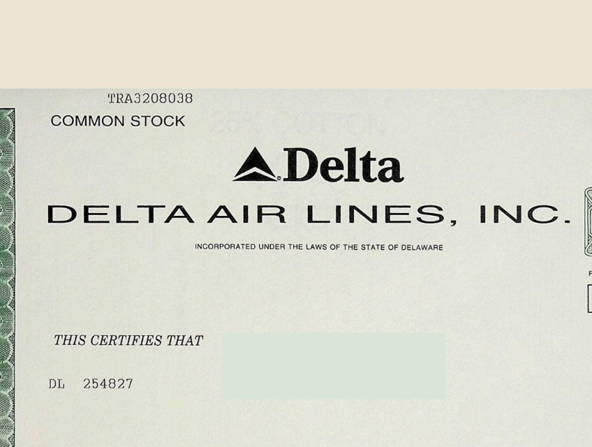 Delta Air Lines, Inc Stock Certificate from 2006