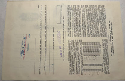 Brooklyn Gas Company (now NationalGrid) Bond Certificate