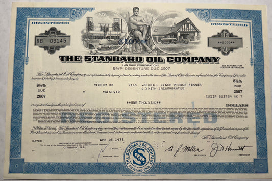 The Standard Oil Company (Ohio) Bond Certificate