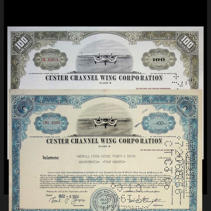 Cluster Channel Wing Corporation 股票证书