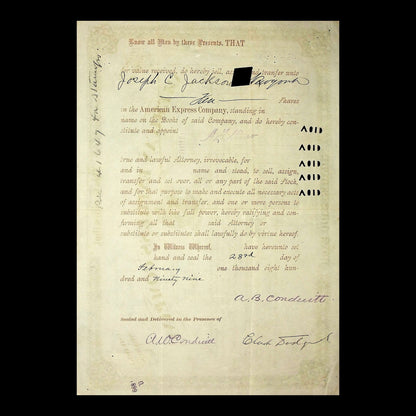 American Express Company Stock Certificate