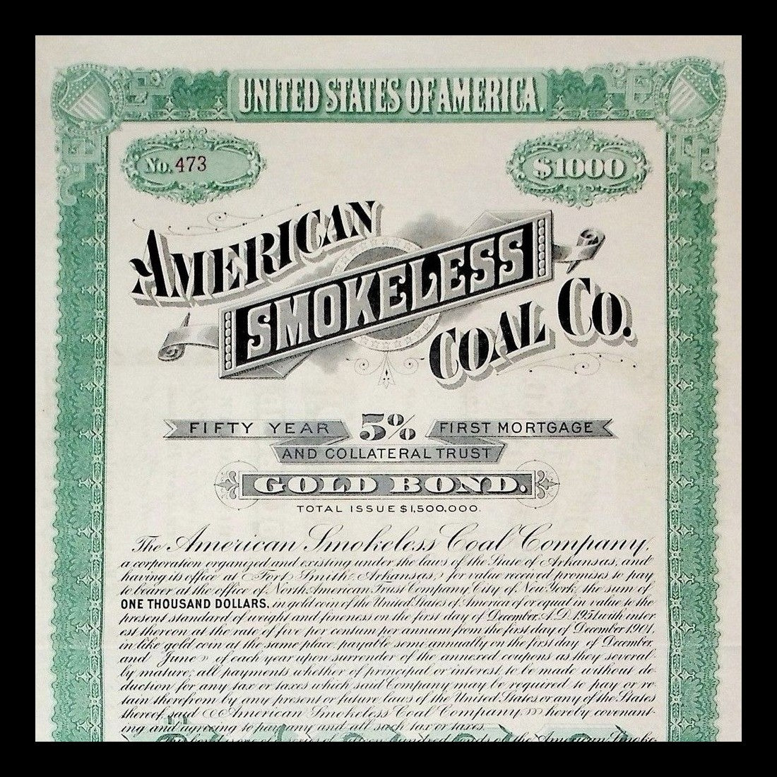American Smokeless Coal Company Gold Bond