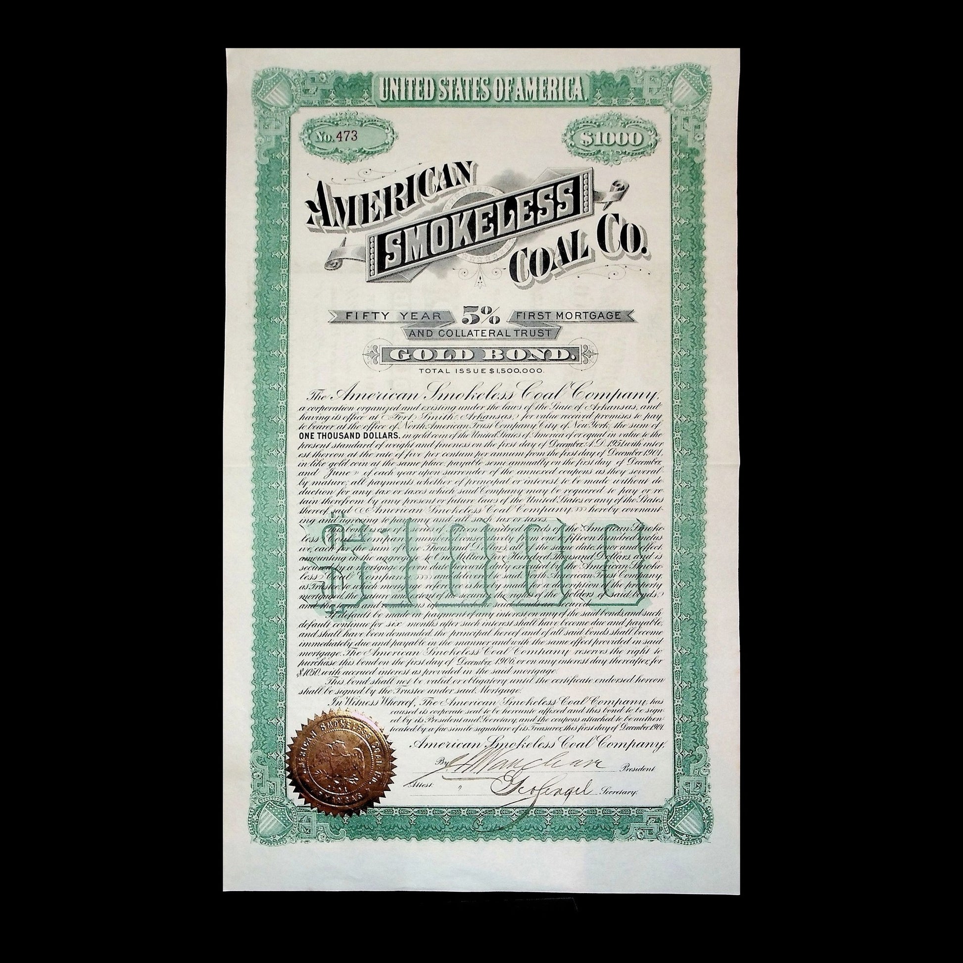 American Smokeless Coal Company Gold Bond