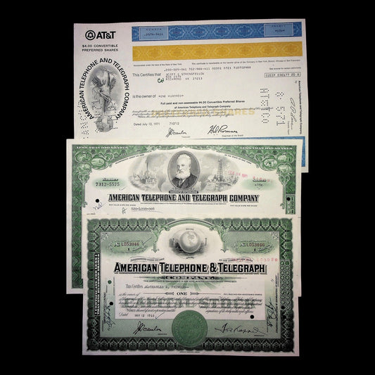 American Telephone & Telegraph Company Stock Certificate from 1955