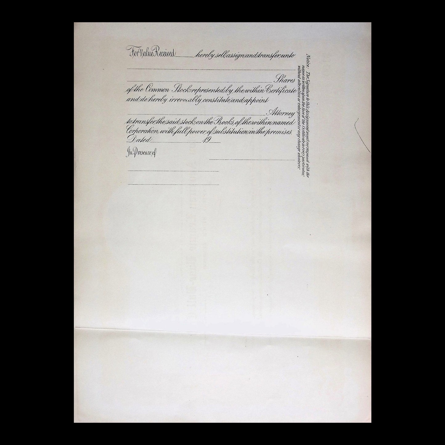 Boston American League Base-Ball Club Stock Certificate
