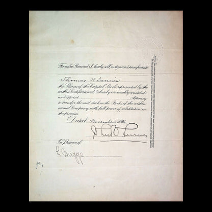 Boston American League Base-Ball Club Stock Certificate
