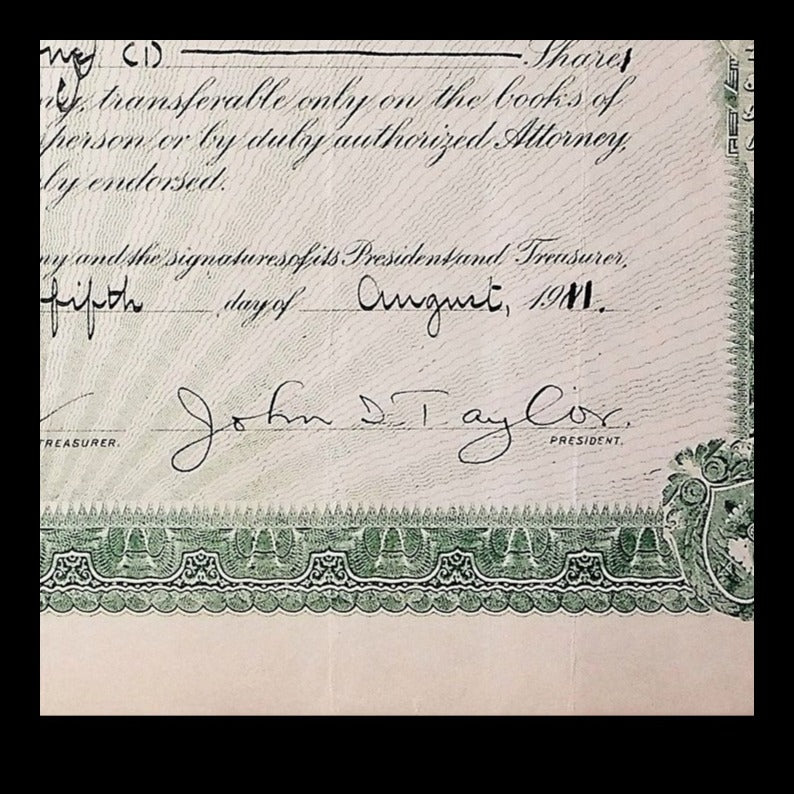 Boston American League Base-Ball Club Stock Certificate