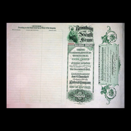 Broadway and Seventh Avenue Railroad Company Bond