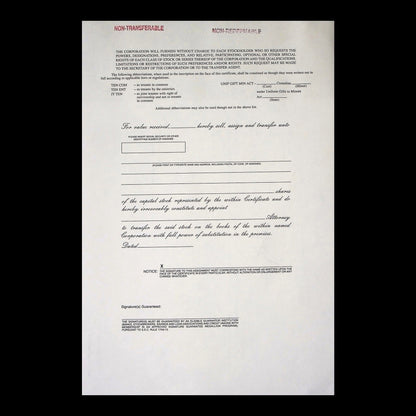 Burger King Holdings Stock Certificate from 2010