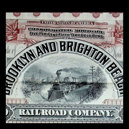 Brooklyn and Brighton Beach Railroad Company Bond 1896