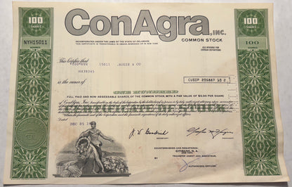 ConAgra Inc Stock Certificate