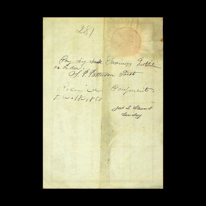 Corporation of the City of New York Revenue Bond from 1850