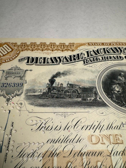 Delaware Lackawanna & Western Railroad Company Stock Certificate