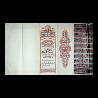 Brooklyn and Brighton Beach Railroad Company Bond 1896
