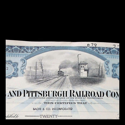 Erie and Pittsburgh Railroad Company Stock Certificate from 1969