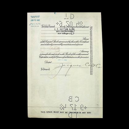 Follansbee Steel Corporation Stock Certificate from 1958