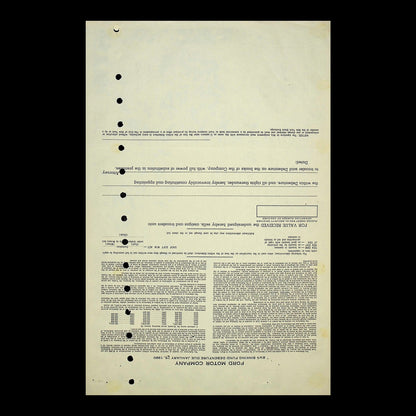 Ford Motor Company Bond from 1990