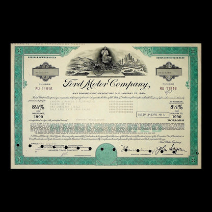 Ford Motor Company Bond from 1990