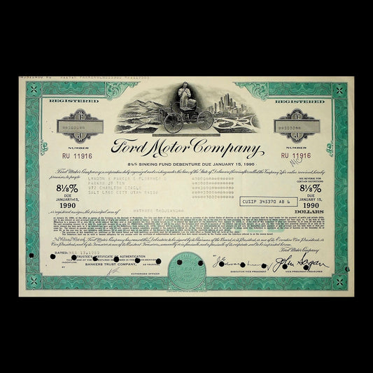Ford Motor Company Bond from 1990