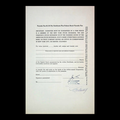 Giant Resources, Inc. Stock Certificate from 1962