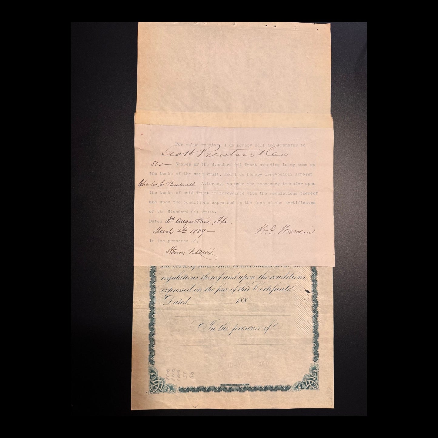 Houdini Picture Corporation Stock Certificate from Early 1900s