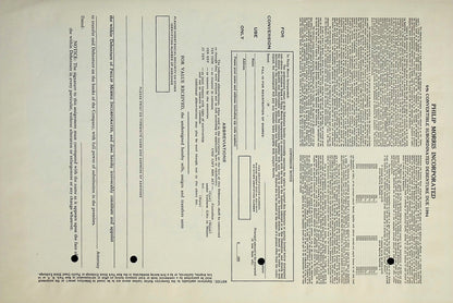 Philip Morris Incorporated $10,000 Bond Certificate Specimen