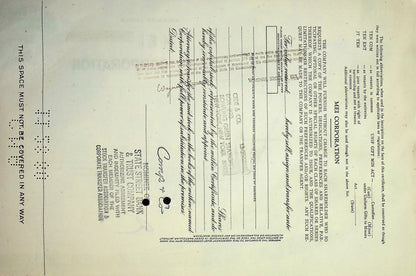 MEI Corporation Stock Certificate